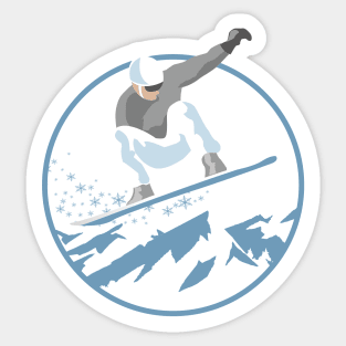 Winter Snowboarder Sticker